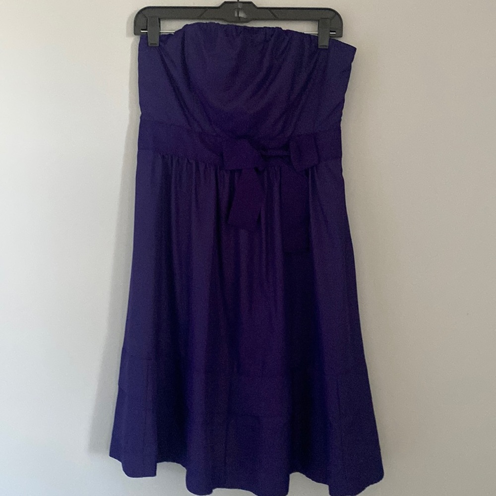 The Limited beautiful, dark purple strapless dress